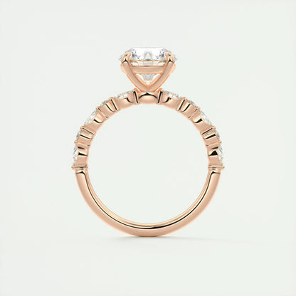 2.0 CT Round Solitaire Pave Moissanite Engagement Ring 21