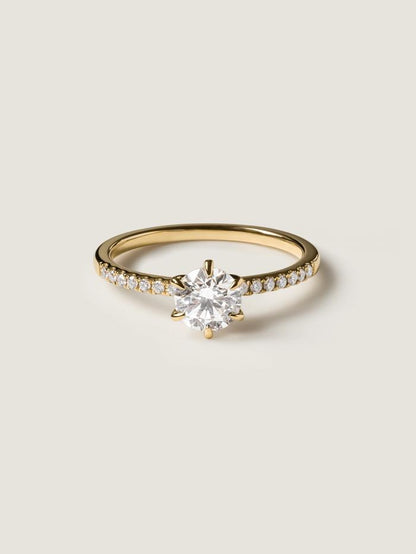 Marquise Cut Cluster Styled Lab Grown Diamond Engagement Ring