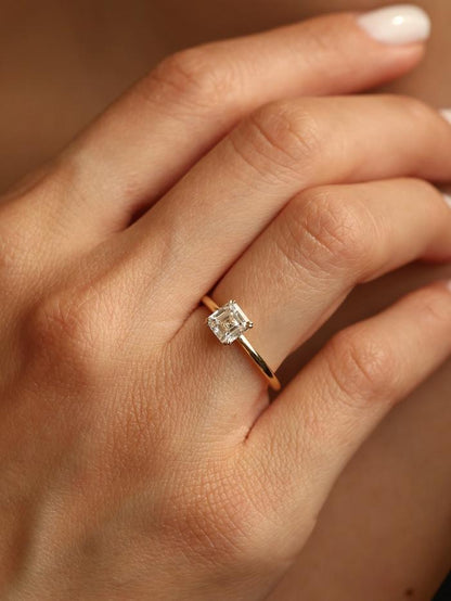 Marquise Cut Cluster Styled Lab Grown Diamond Engagement Ring