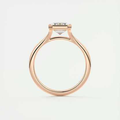 2.03 CT Emerald Cut Bezel Solitaire Moissanite Engagement Ring 21