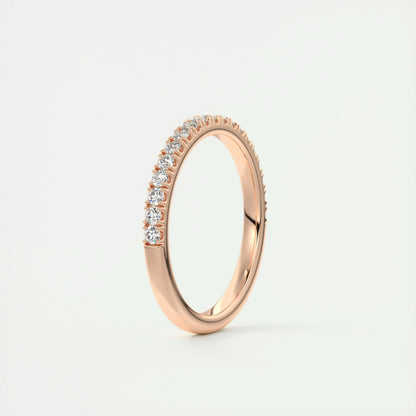 0.38 Round Half Eternity Stacking Moissanite Bridal Wedding Band 14
