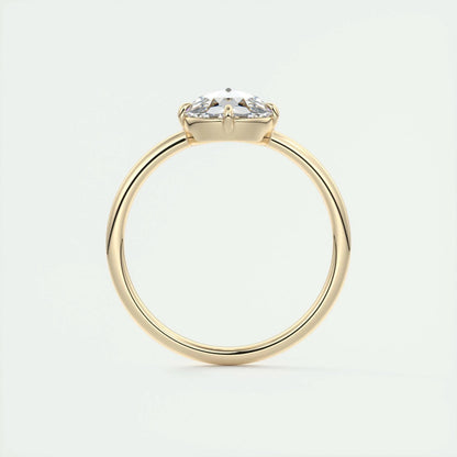 1.19 CT Round Rose Cut  Solitaire Moissanite Engagement Ring 14