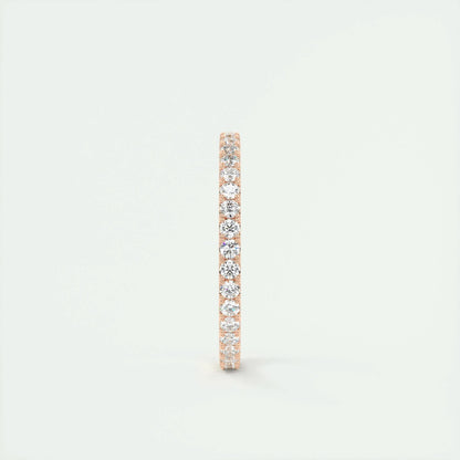 0.74 CT Round Full Eternity CVD EF/VVS Diamond Wedding Band 13