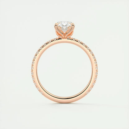 1.5 CT Oval Solitaire CVD F/VS1 Diamond Engagement Ring 21