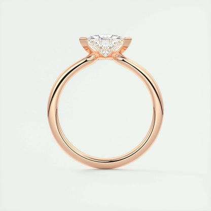 1.44 CT Trillion Cut Solitaire Moissanite Engagement Ring 21