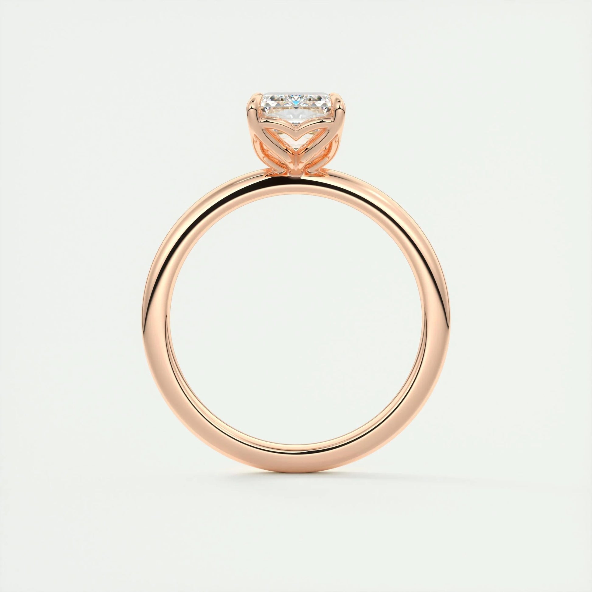 1.91 CT Emerald Cut Solitaire Moissanite Engagement Ring 21