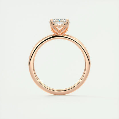 1.91 CT Emerald Cut Solitaire Moissanite Engagement Ring 21