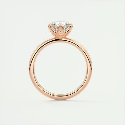 1.35 CT Round Cut Solitaire Moissanite Engagement Ring 21