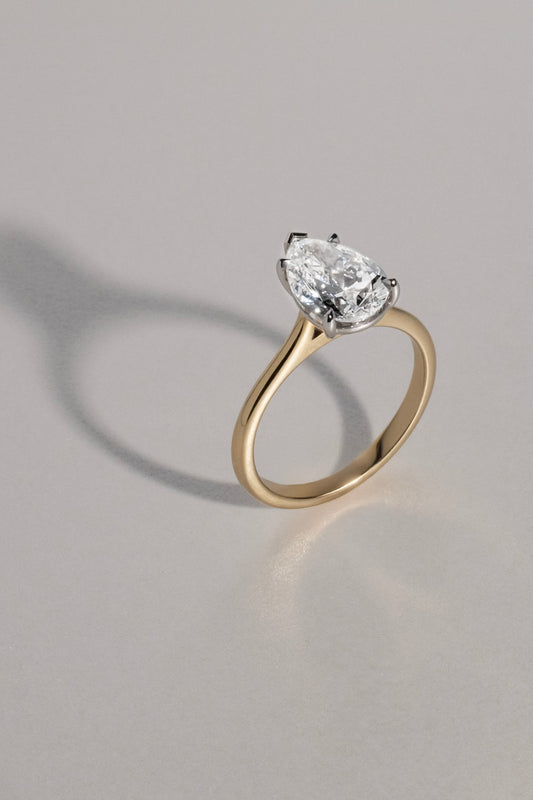 2 CT Round Three Stones Lab Grown Diamond Engagement Ring