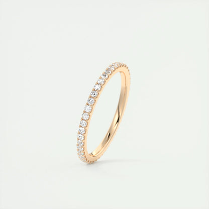 0.36 CT Round Full Eternity CVD EF/VVS Diamond Wedding Band 14