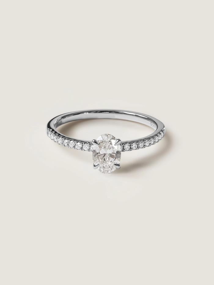 Marquise Cut Cluster Styled Lab Grown Diamond Engagement Ring
