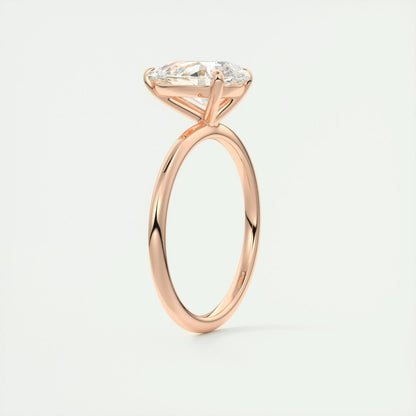 1.93 CT Pear Cut Solitaire Moissanite Engagement Ring 20