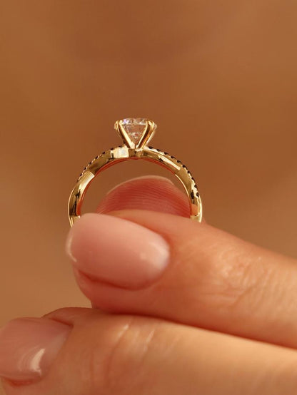 Marquise Cut Cluster Styled Lab Grown Diamond Engagement Ring
