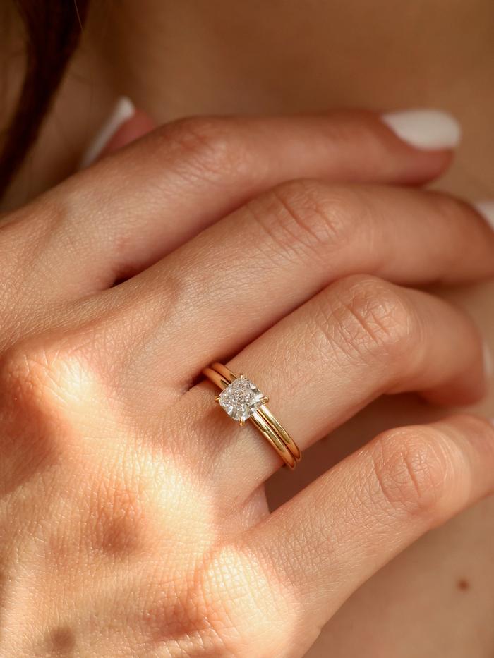 Marquise Cut Cluster Styled Lab Grown Diamond Engagement Ring