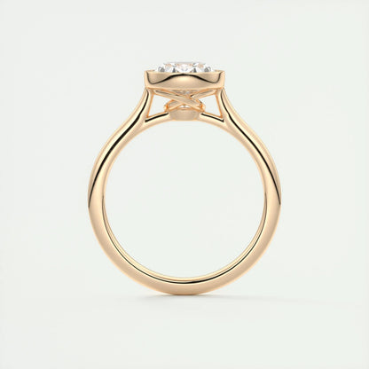 1.91 CT Oval Solitaire Bezel Moissanite Engagement Ring 20