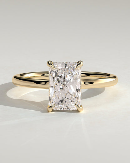 Radiant Hidden Halo Lab Grown Diamond Engagement Ring