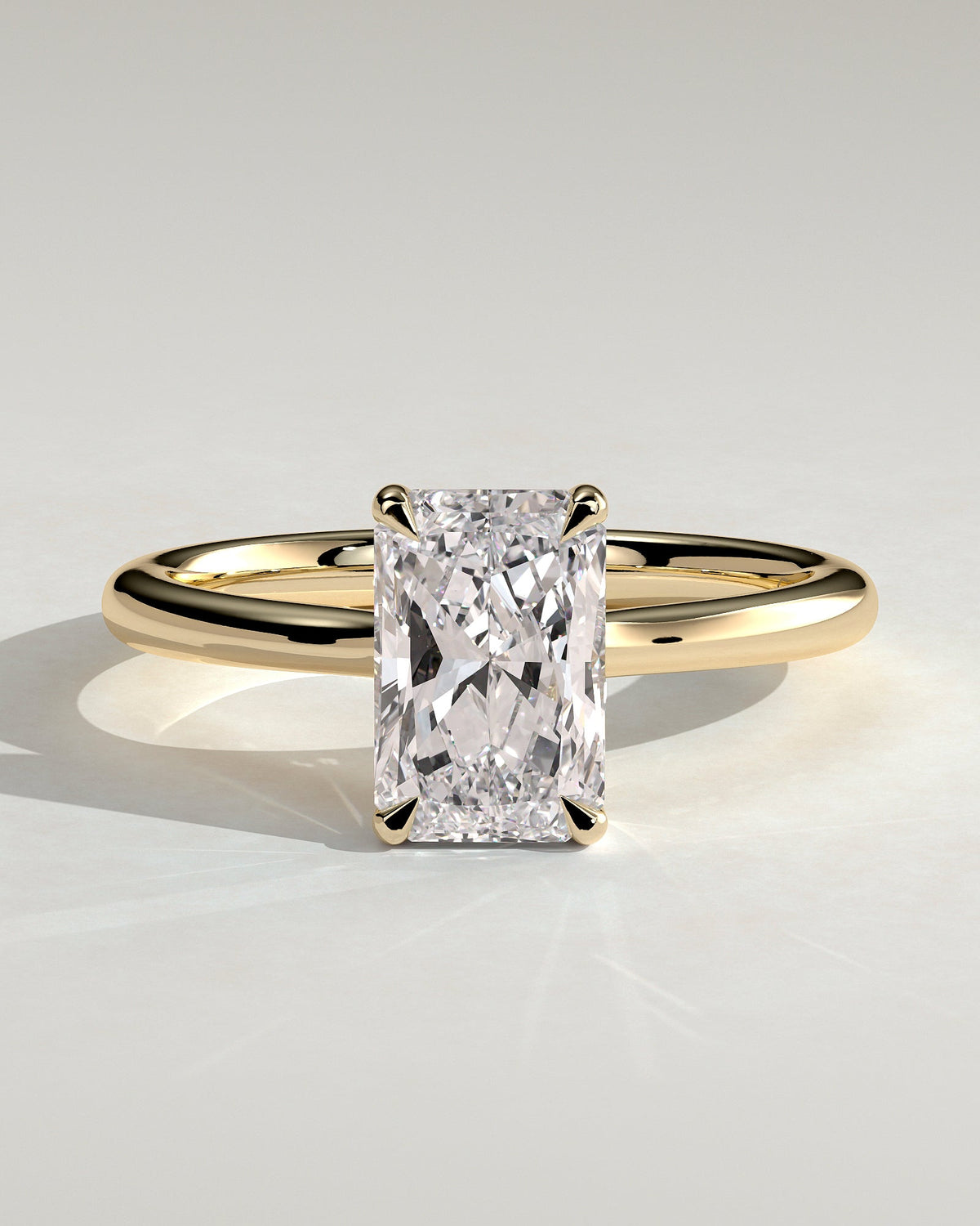 Radiant Hidden Halo Lab Grown Diamond Engagement Ring