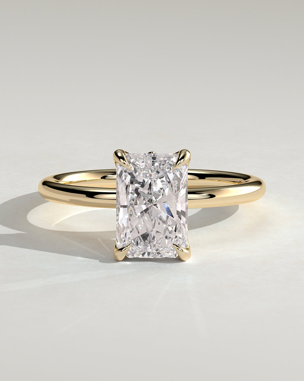 Radiant Solitaire Lab Grown Diamond Engagement Ring