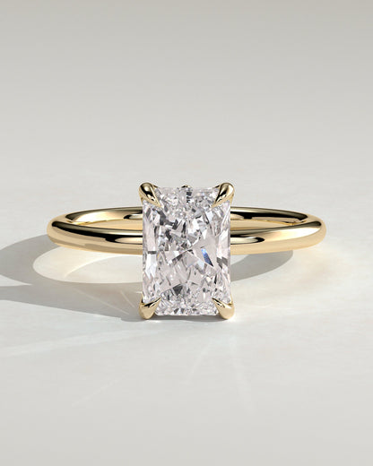 Radiant Solitaire Lab Grown Diamond Engagement Ring