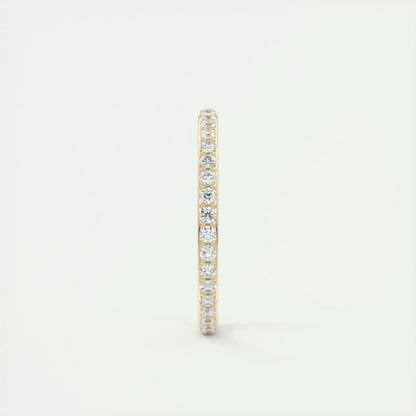 0.74 Round Cut Full Eternity Moissanite Bridal Wedding Band 10