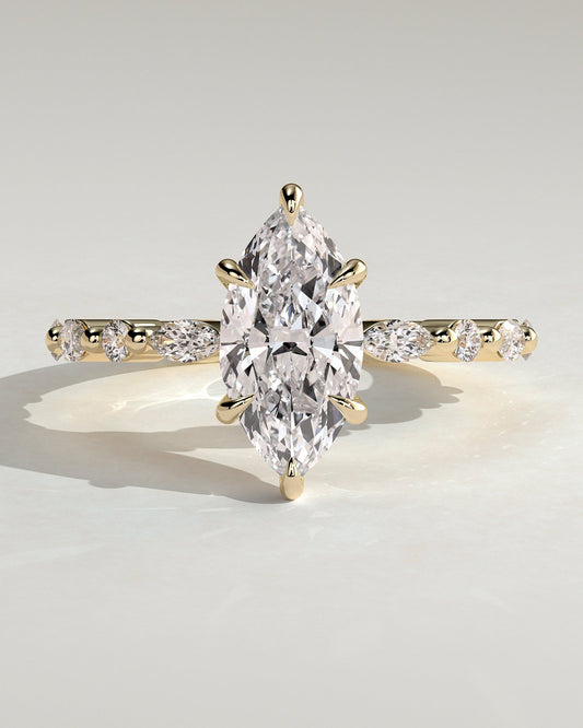 Marquise Alternating Pave Lab Grown Diamond Engagement Ring