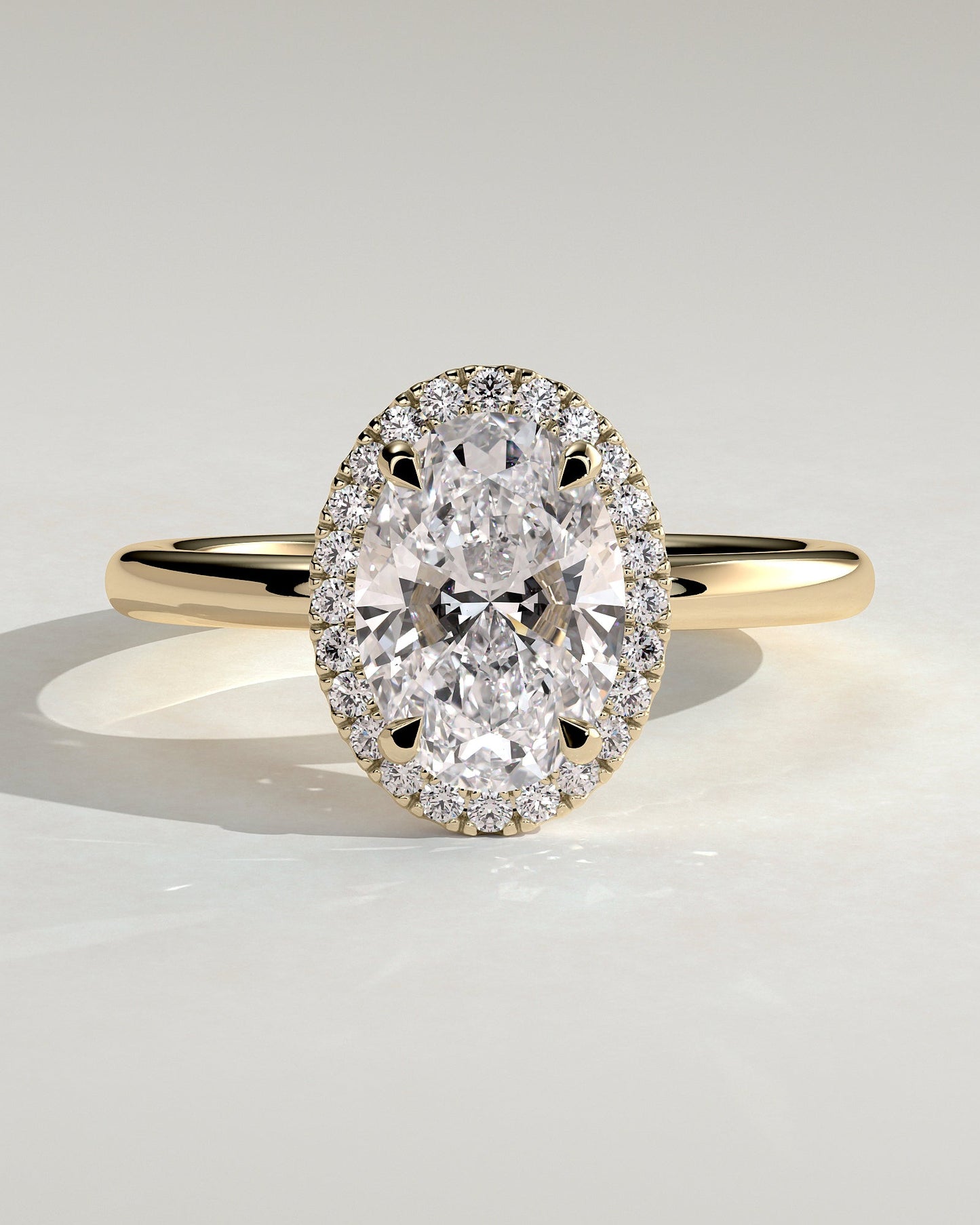 Oval Halo Lab Grown Diamond Engagement Ring