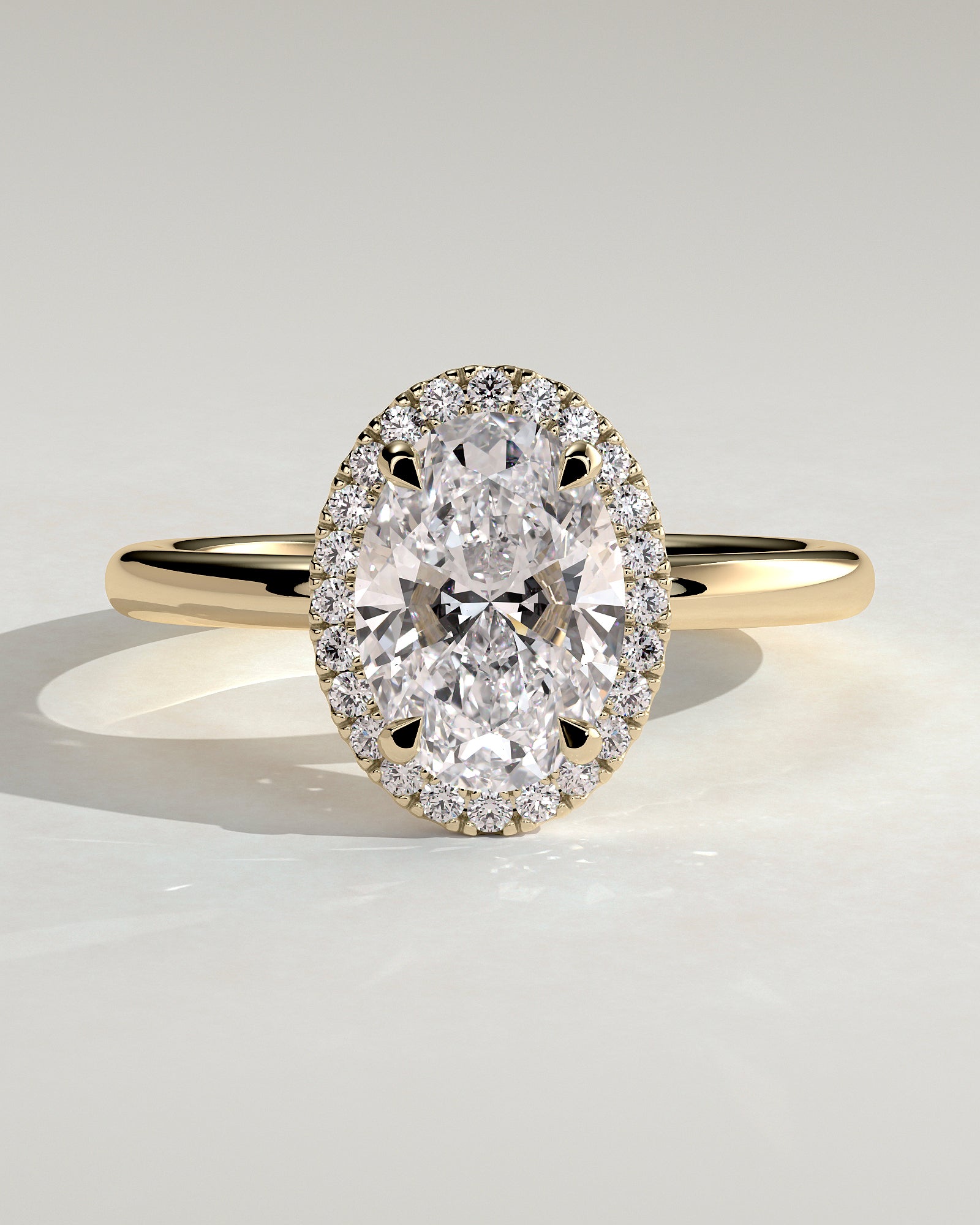Oval Halo Lab Grown Diamond Engagement Ring