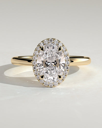 Oval Halo Lab Grown Diamond Engagement Ring