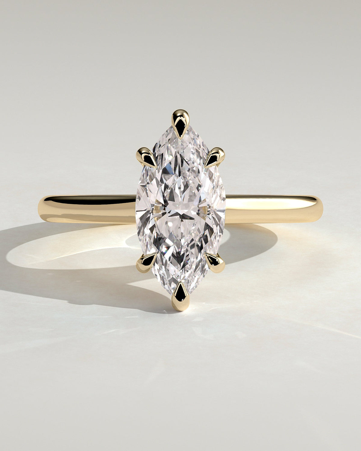 Marquise Solitaire Lab Grown Diamond Engagement Ring