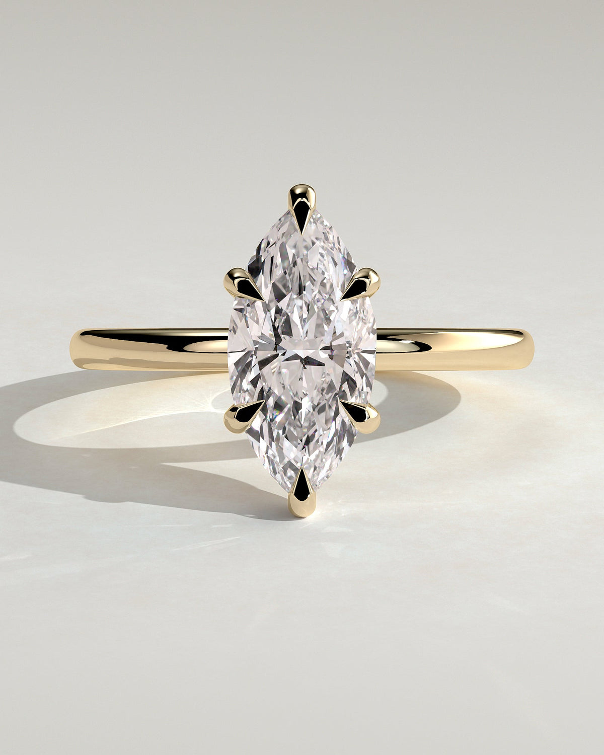 Marquise Hidden Halo Lab Grown Diamond Engagement Ring