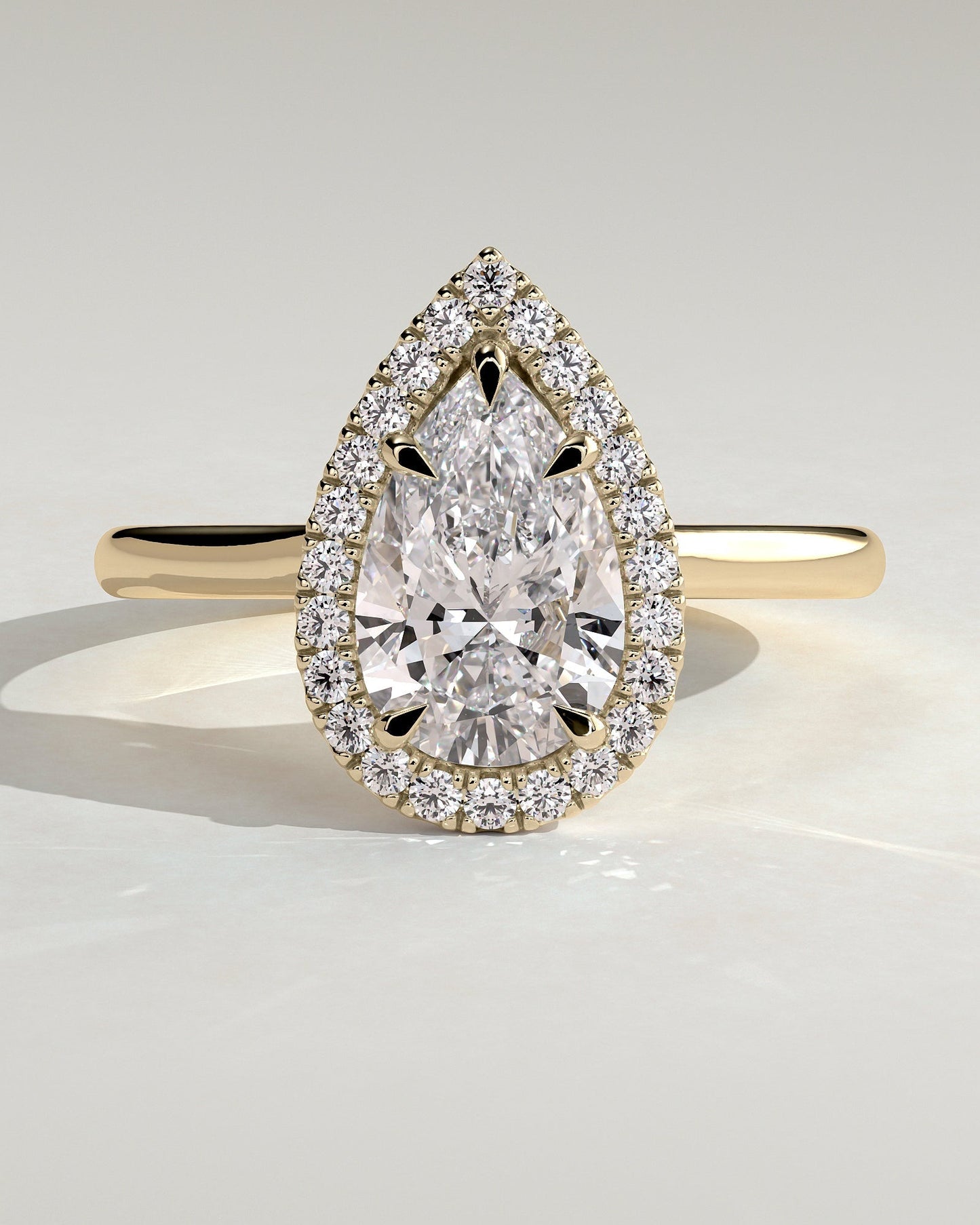 Pear Halo Lab Grown Diamond Engagement Ring