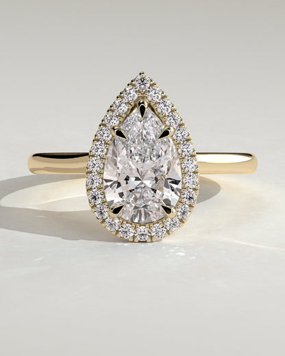Pear Halo Lab Grown Diamond Engagement Ring