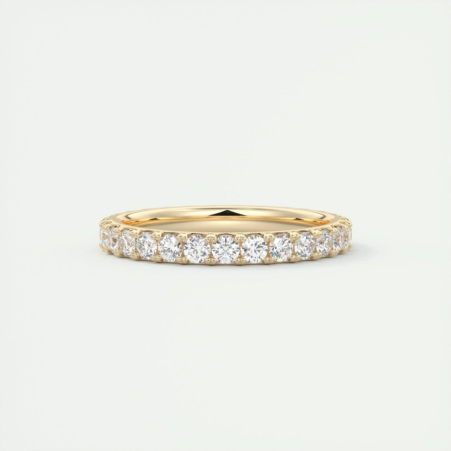 0.84 CT Round Full Eternity CVD EF/VVS Diamond Wedding Band 6
