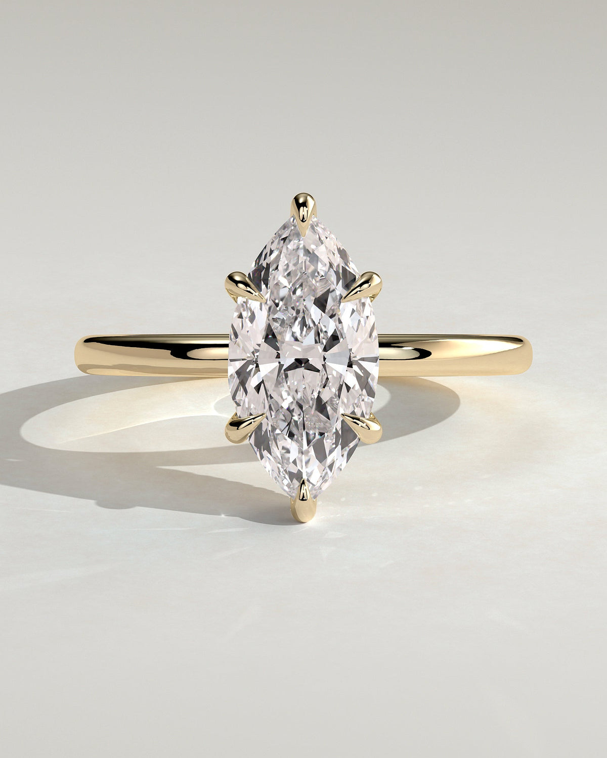 Marquise Hidden Halo Lab Grown Diamond Engagement Ring
