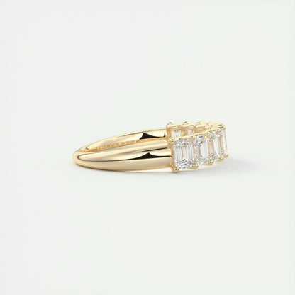 1.80 Emerald Cut Half Eternity Moissanite Bridal Wedding Band 12
