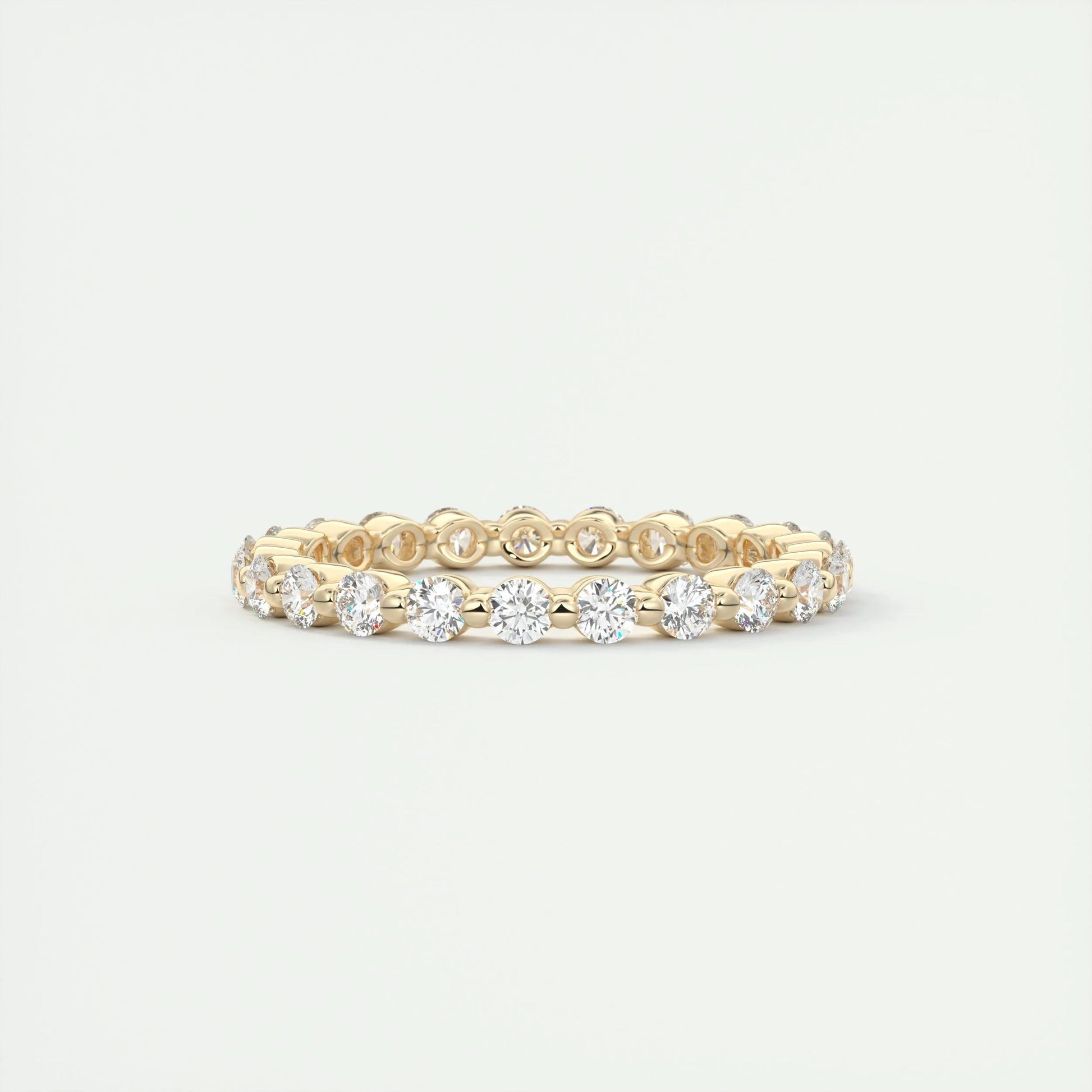 0.69 CT Round Full Eternity CVD EF/VVS Diamond Wedding Band 6