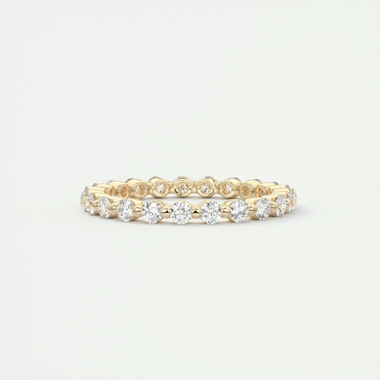 0.69 CT Round Full Eternity CVD EF/VVS Diamond Wedding Band 6