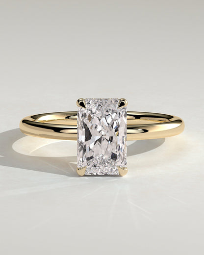 Radiant Hidden Halo Lab Grown Diamond Engagement Ring