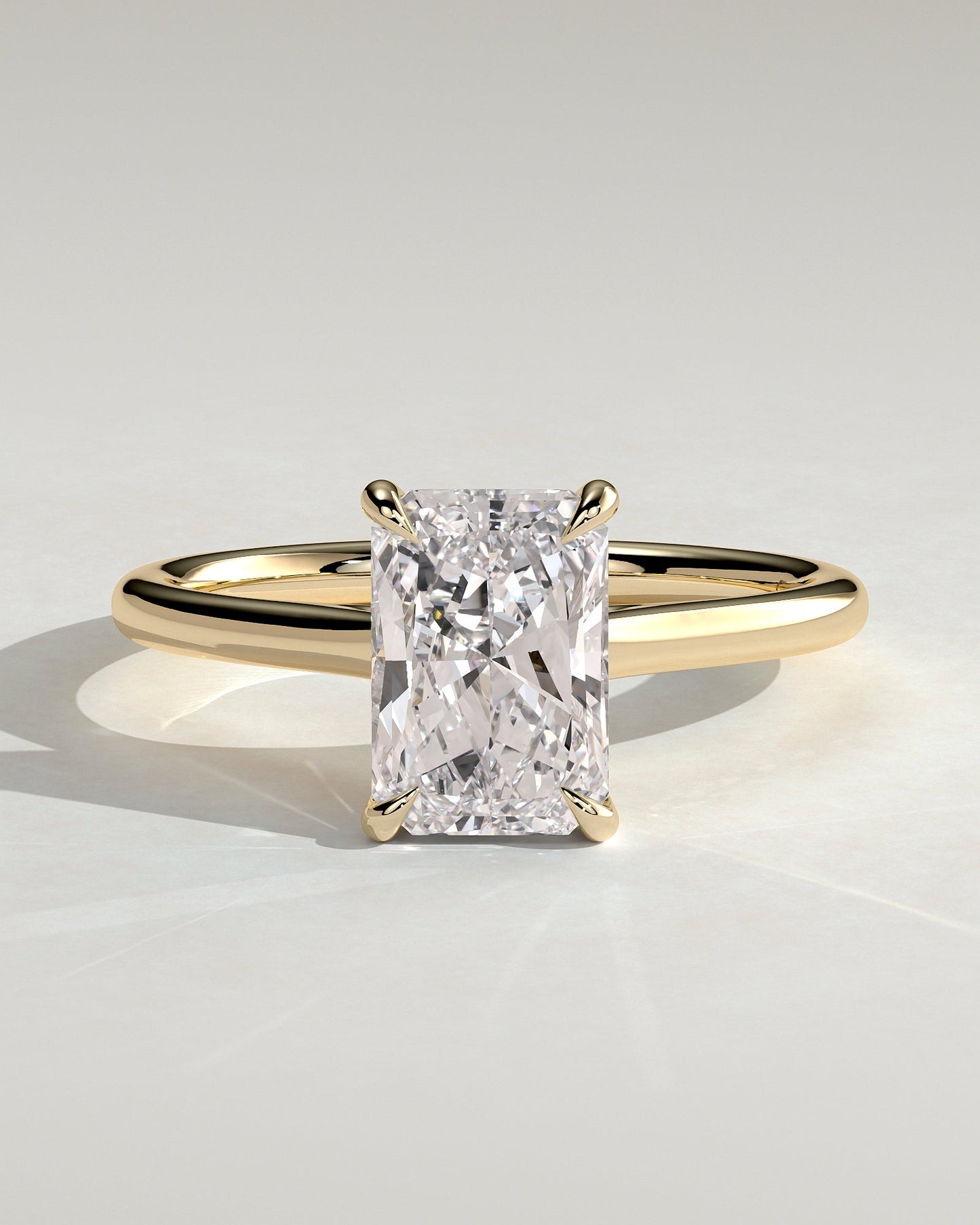 Radiant Hidden Halo Lab Grown Diamond Engagement Ring