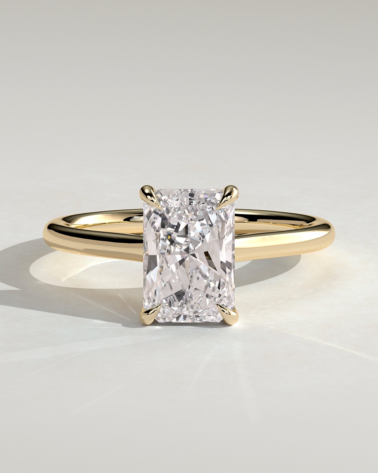 Radiant Hidden Halo Lab Grown Diamond Engagement Ring