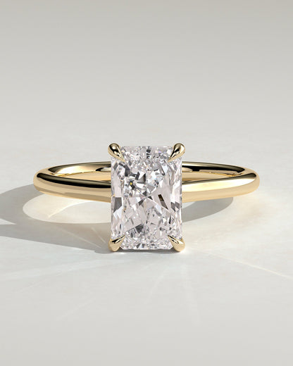Radiant Hidden Halo Lab Grown Diamond Engagement Ring
