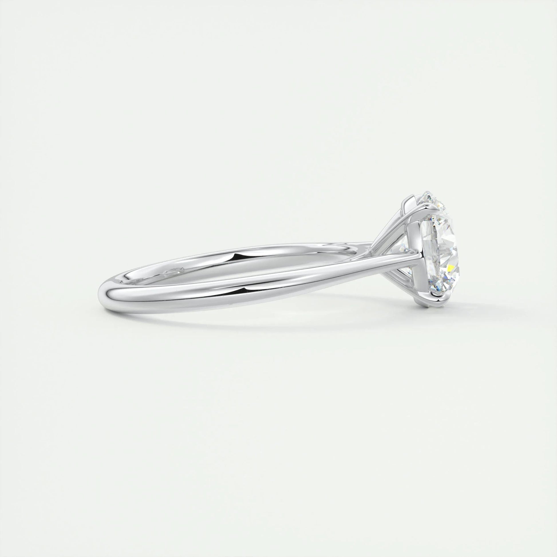 2.0 CT Round Cut Solitaire Moissanite Engagement Ring 2