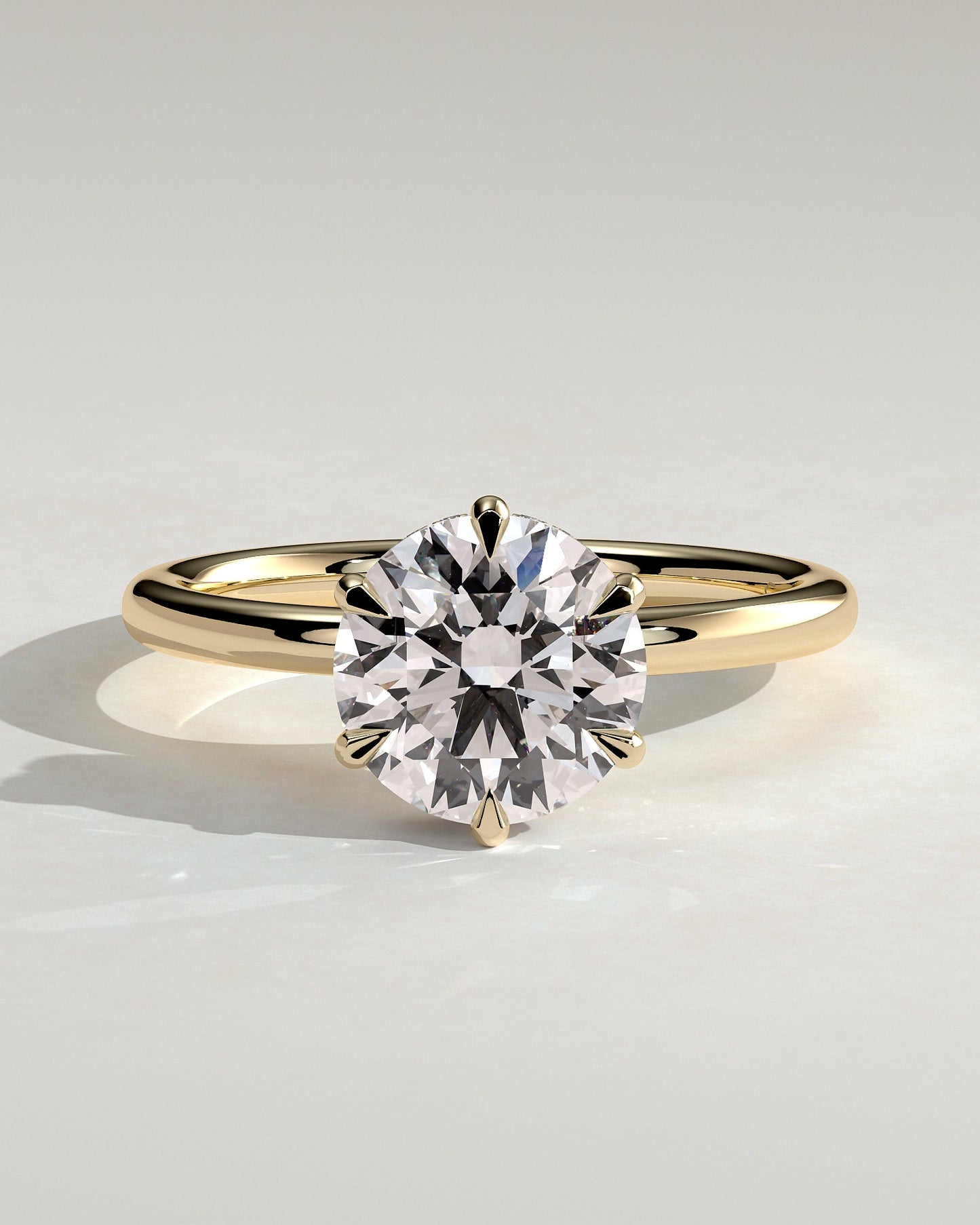 Round Hidden Halo Lab Grown Diamond Engagement Ring