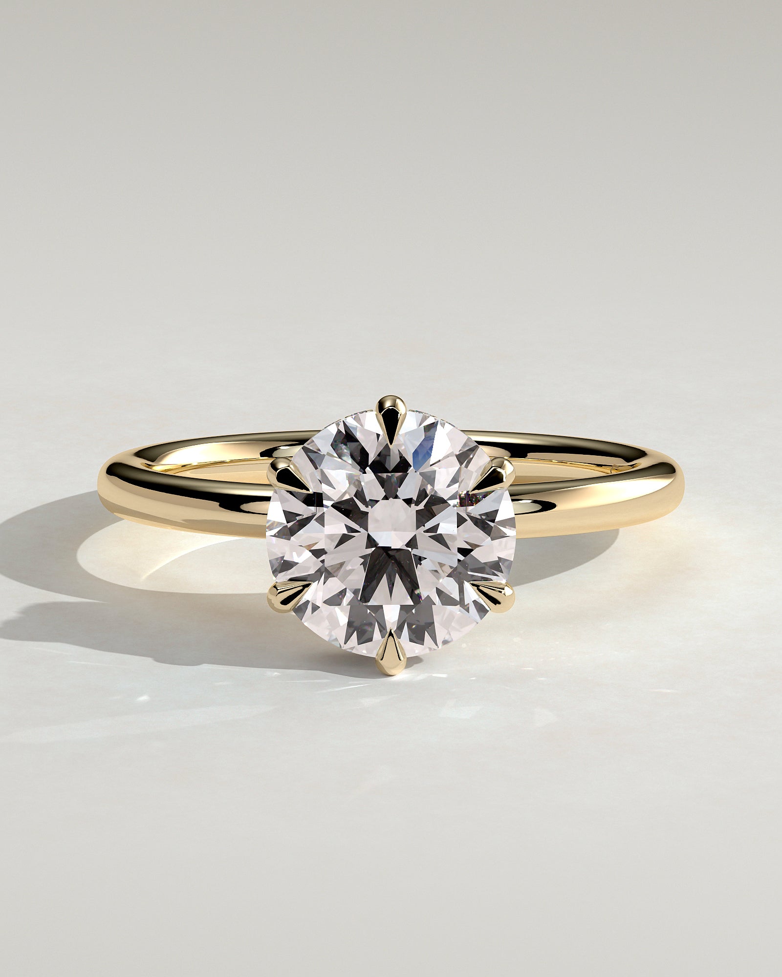 Round Hidden Halo Lab Grown Diamond Engagement Ring
