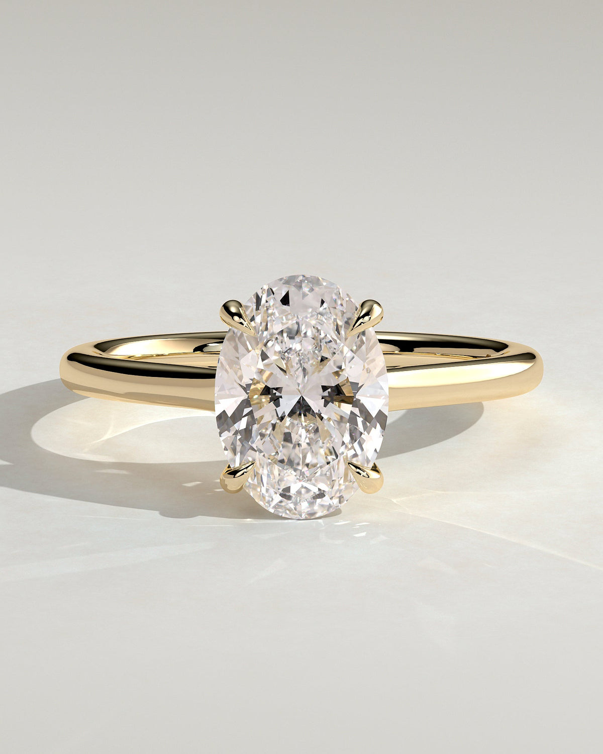 Oval Solitaire Lab Grown Diamond Engagement Ring