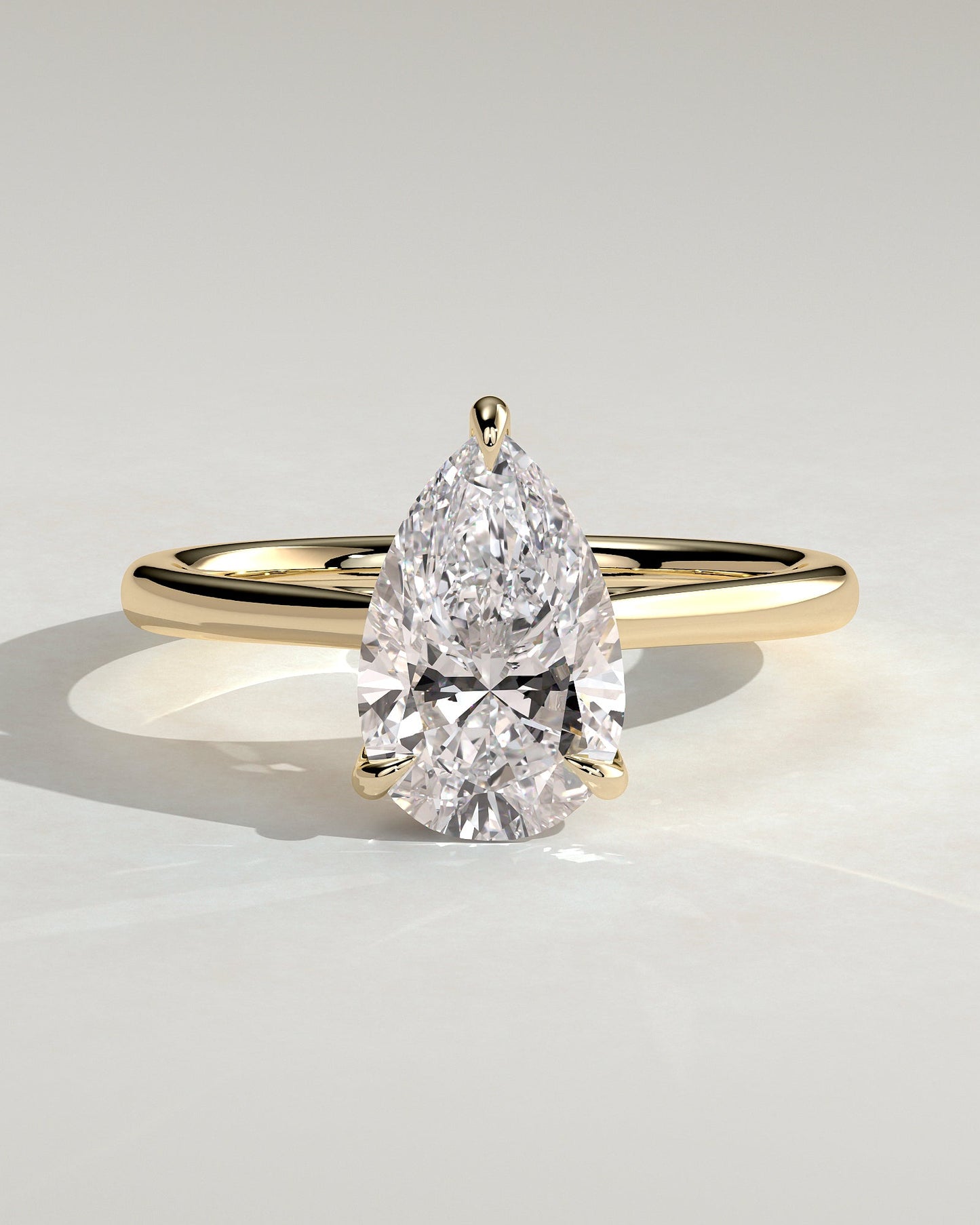 Pear Cathedral & Hidden Halo Lab Grown Diamond Engagement Ring