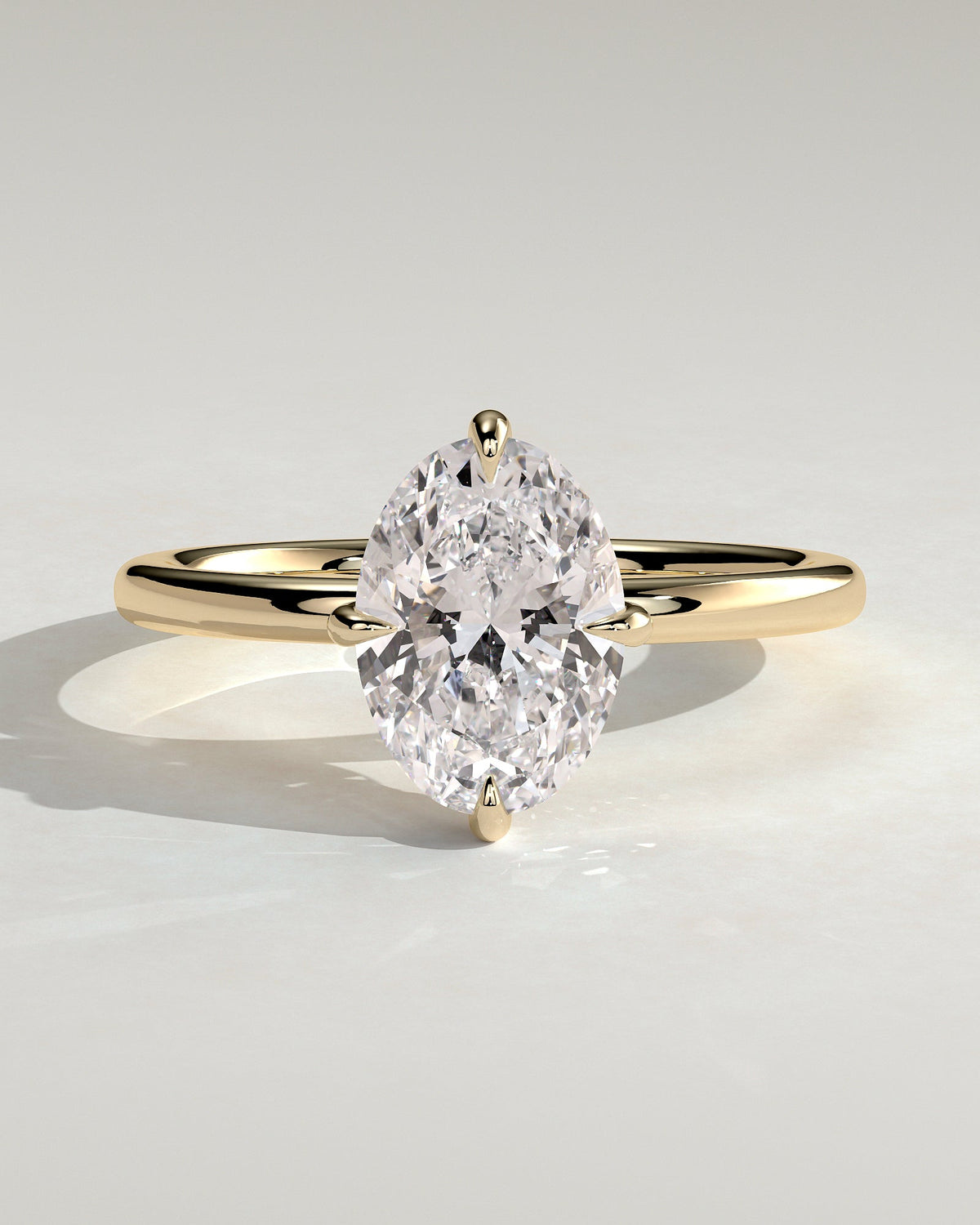 Oval Hidden Halo Lab Grown Diamond Engagement Ring