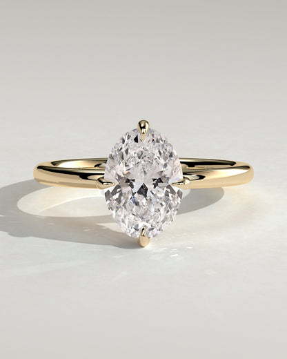 Oval Hidden Halo Lab Grown Diamond Engagement Ring