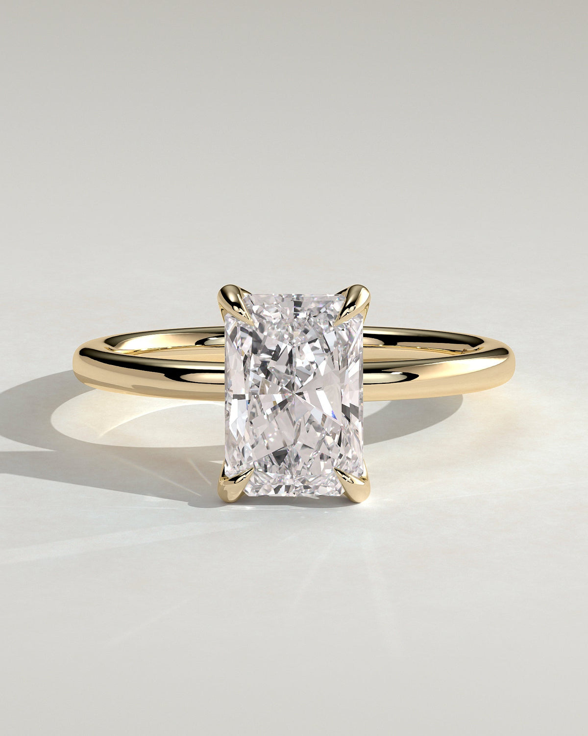 Radiant Solitaire Lab Grown Diamond Engagement Ring