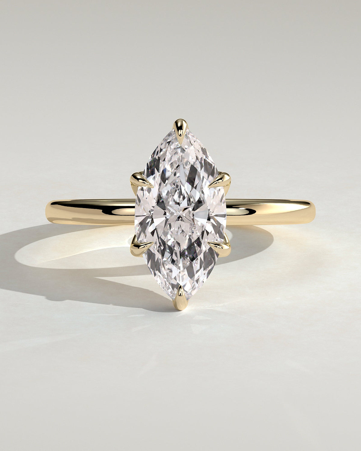 Marquise Solitaire With Tulip Prongs Lab Grown Diamond Engagement Ring